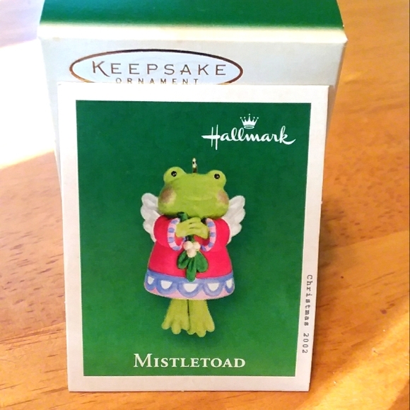 Mini Frog Ornament Hallmark Mistletoad NIB Vintage - Picture 10 of 11